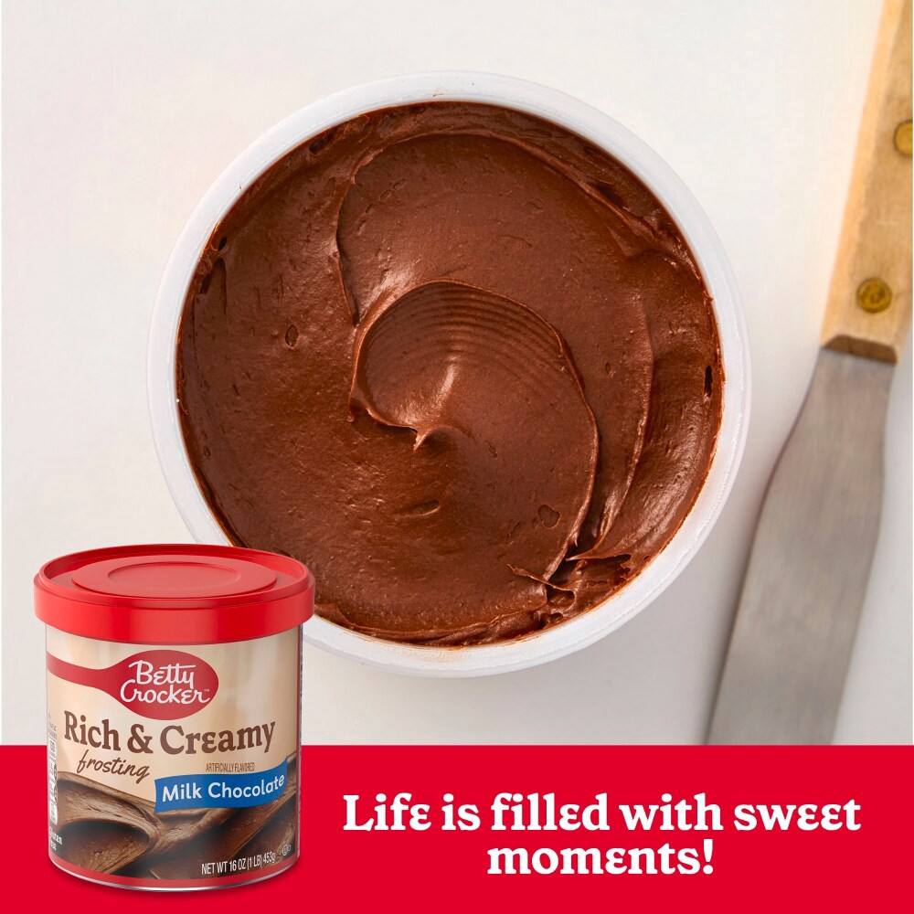 slide 5 of 6, Betty Crocker Rich and Creamy Milk Chocolate Frosting, Gluten Free, 16 oz, 16 oz