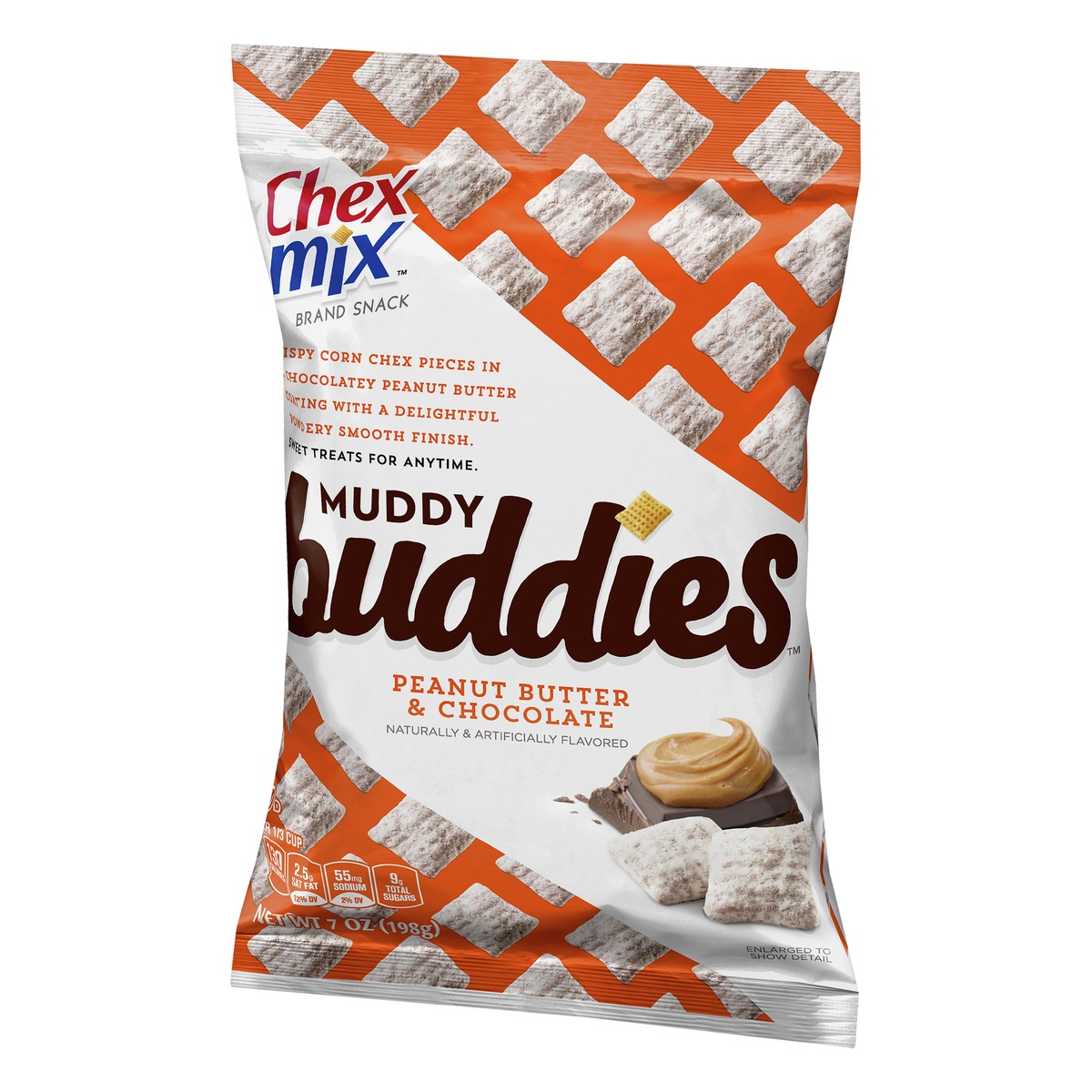 slide 4 of 10, Chex Mix Muddy Buddies, Peanut Butter and Chocolate Snack Mix, 7 oz, 7 oz