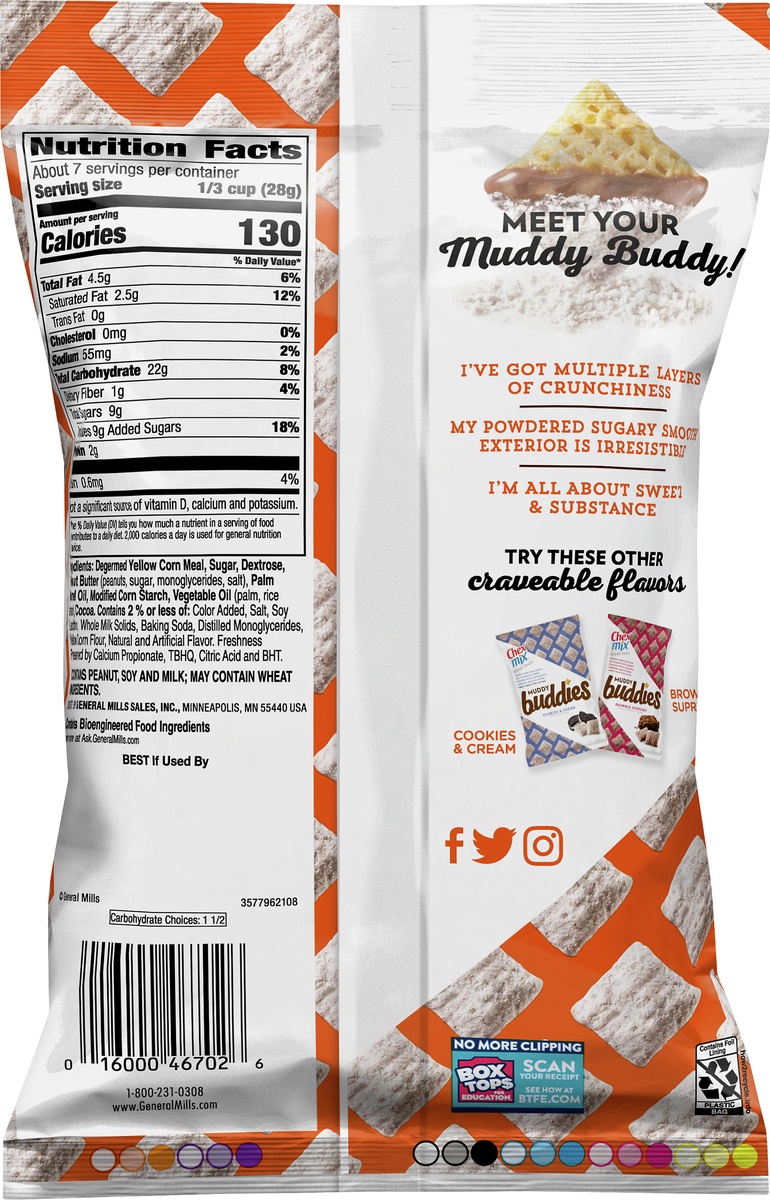 slide 2 of 10, Chex Mix Muddy Buddies, Peanut Butter and Chocolate Snack Mix, 7 oz, 7 oz