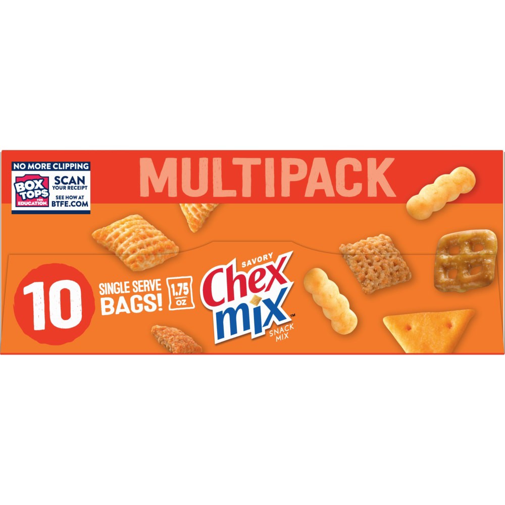 slide 5 of 6, Chex Mix Cheddar Snack Mix, Single Serve Snack Bags, Multipack, 10 Ct, 17.5 oz, 10 ct