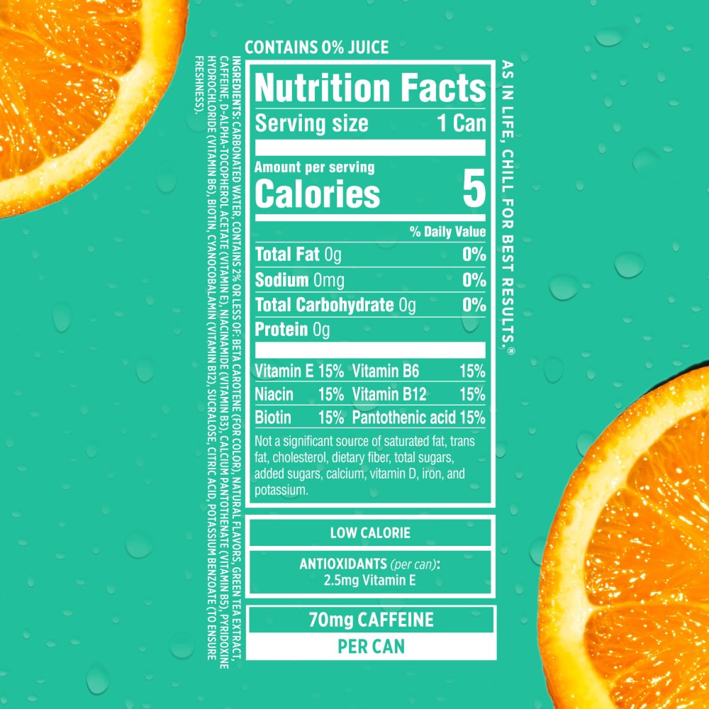 slide 6 of 6, Sparkling ICE +Caffeine Zero Sugar Tropical Punch Sparkling Water 16 oz, 16 oz