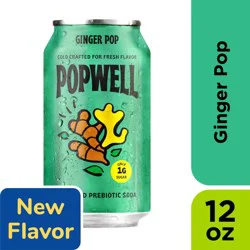 Popwell Ginger Pop 12oz Cans, 12 fl oz