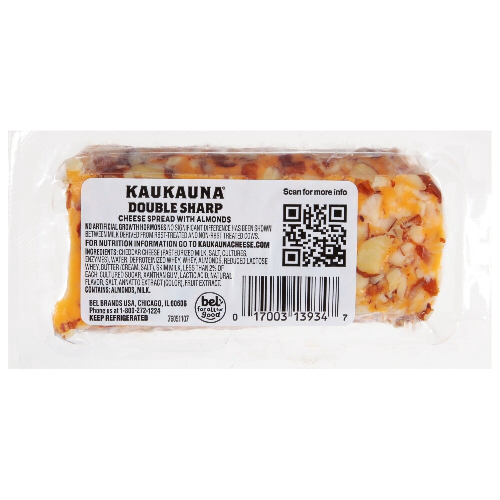 slide 3 of 4, Kaukauna Cheese Spread, with Almonds, Double Sharp, 6 oz