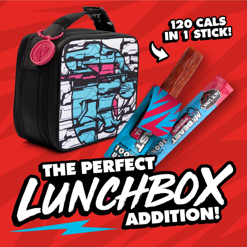 slide 2 of 6, Jack Link's's x MrBeast Original Beef Sticks, 9.2 oz, 10 Pack of 0.92 oz Meat Sticks, 9.2 oz