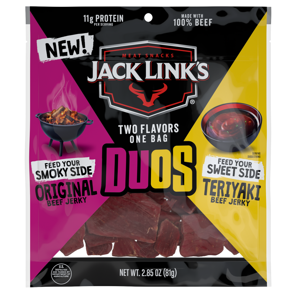 slide 2 of 2, Jack Link's Duos Original/Teriyaki Beef Sticks 2.85 oz, 2.85 oz