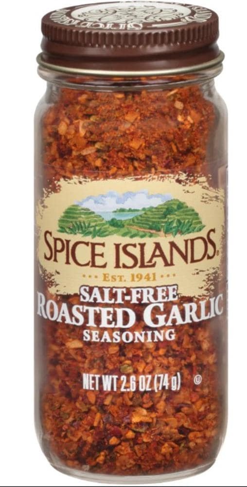 slide 1 of 1, Spice Islands Salt Free Roasted Garlic Seasoning, 2.6 oz