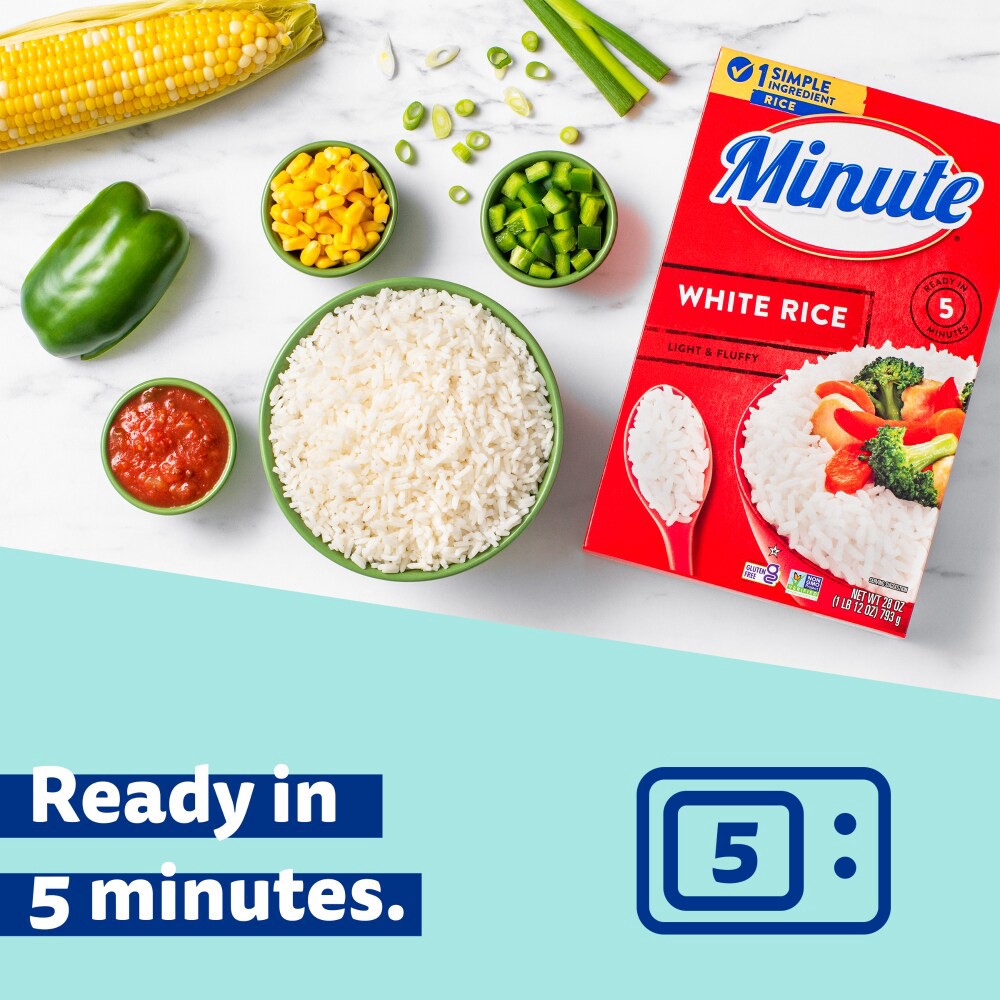 slide 2 of 6, Minute White Rice, 28 oz