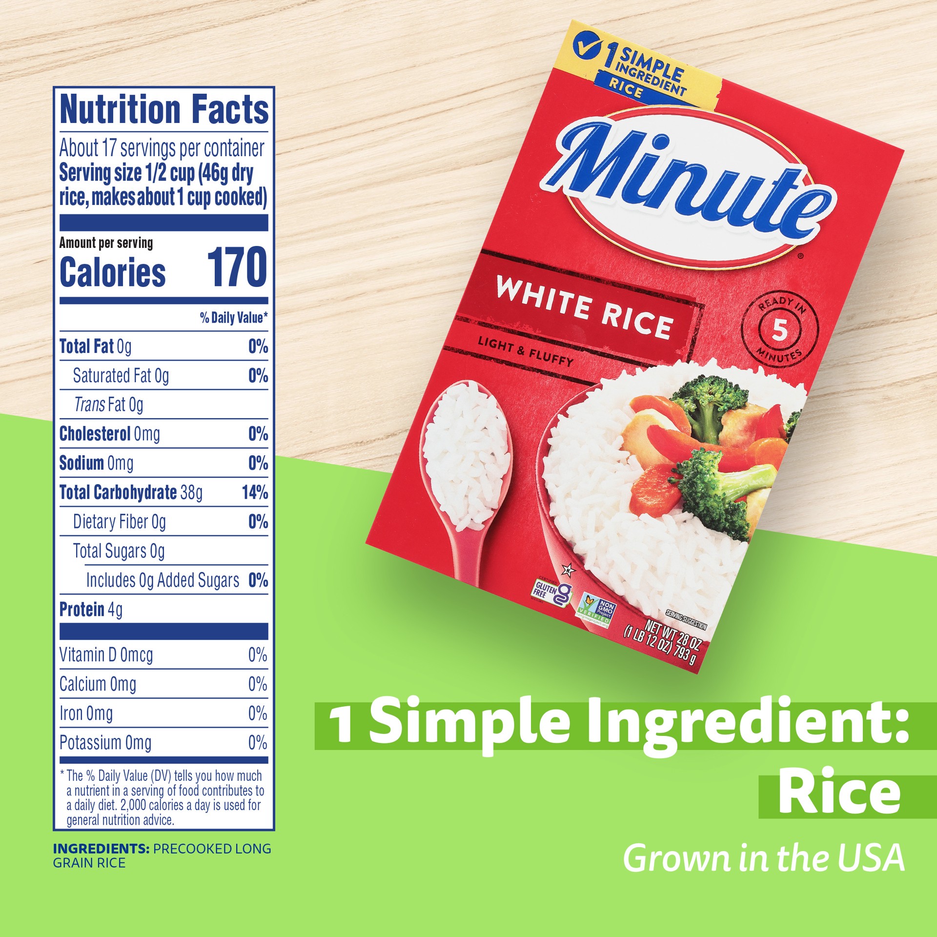 slide 4 of 5, Minute White Rice, 28 oz