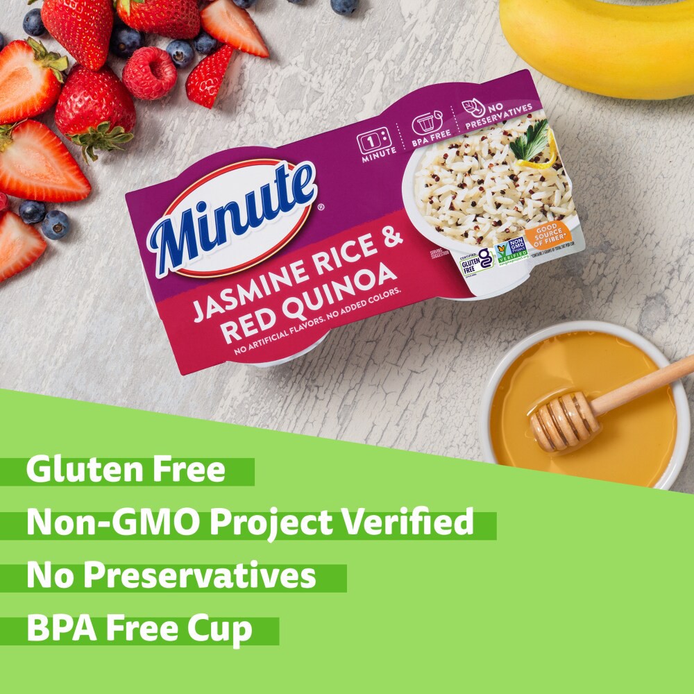 slide 2 of 6, Minute Rice Gluten Free Jasrc&Redquinoa, 8.8 oz