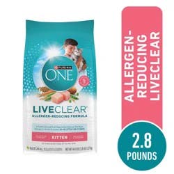 Purine ONE LiveClear Allergen-Reducing Kitten Dry Cat Food Formula Real Chicken