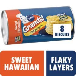 Grands! Flaky Layers Biscuits, Sweet Hawaiian, 8 Ct, 16.3 oz