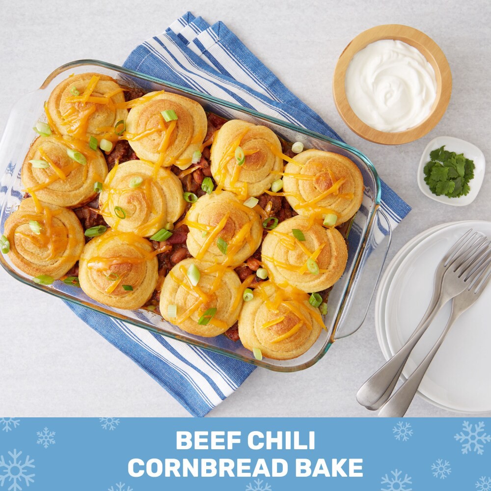 slide 2 of 6, Pillsbury Cornbread Swirls, 6 Ct, Refrigerated Canned Dough, 11 oz, 6 ct