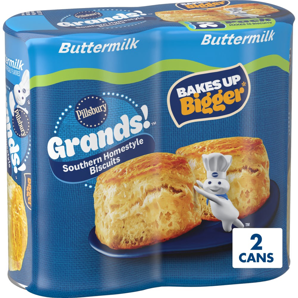 slide 5 of 6, Pillsbury Grands Southern Homestyle Buttermilk Biscuits, 8 ct / 4.075 oz