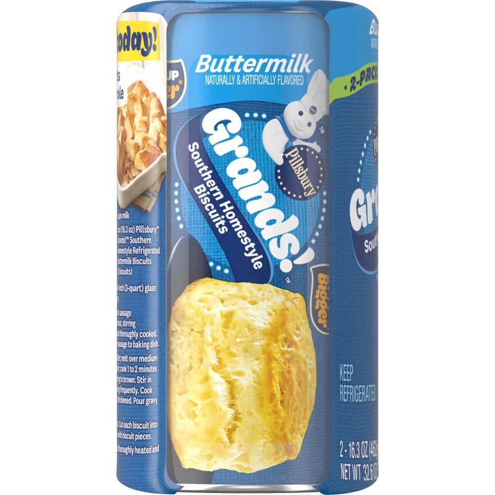 slide 2 of 6, Pillsbury Grands Southern Homestyle Buttermilk Biscuits, 8 ct / 4.075 oz