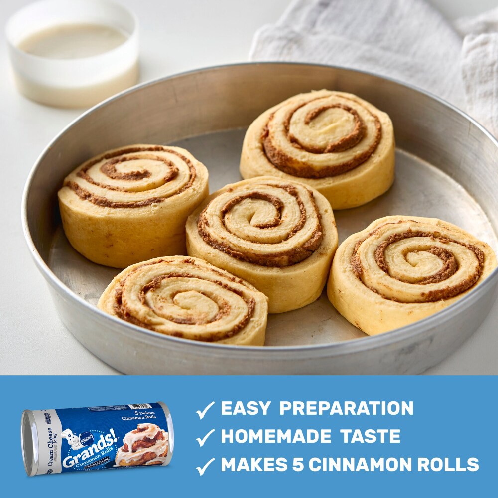 slide 3 of 6, Pillsbury Grands! Flaky Cinnabon Cinnamon Rolls with Cream Cheese Icing, 5 Rolls / 17.5 oz, 5 ct