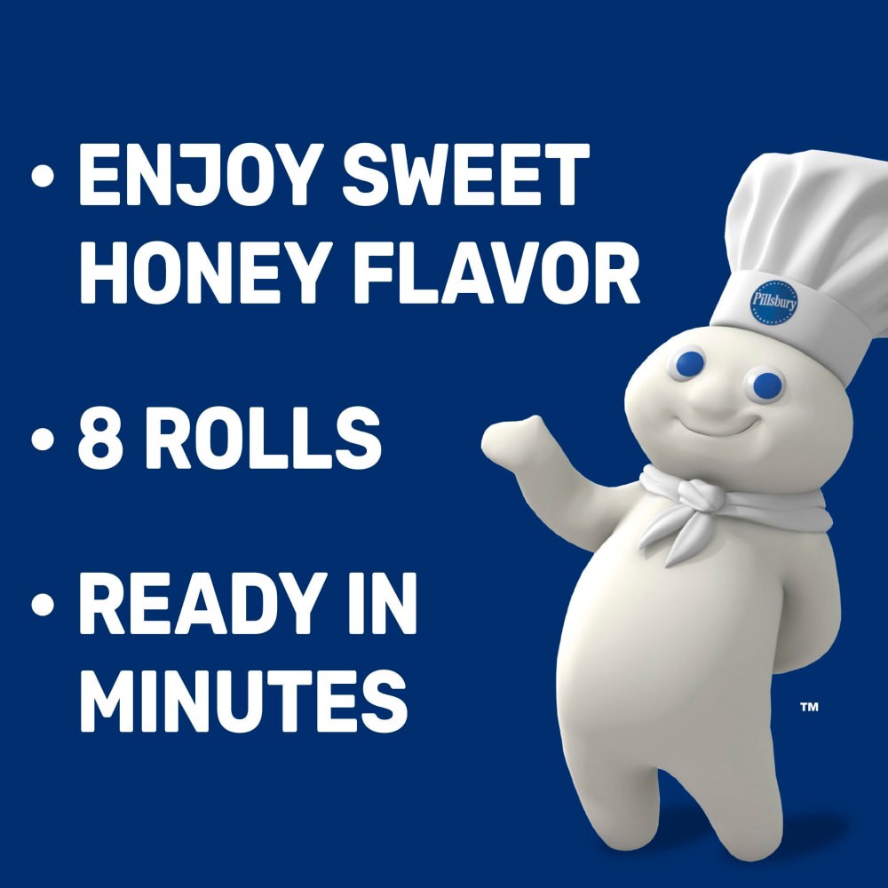 slide 6 of 6, Pillsbury Honey Butter Crescent Rolls, Dough, 8 Rolls, 8 oz, 8 ct