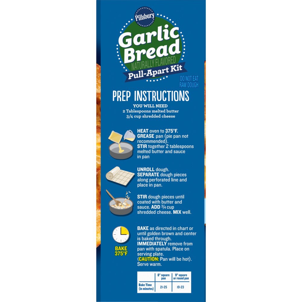 slide 4 of 6, Pillsbury Pull-Apart Kit, Garlic Bread Dough and Sauce, 14.7 oz., 14.7 oz