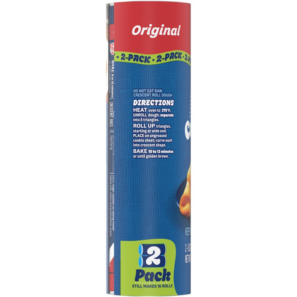 slide 5 of 5, Pillsbury Crescent Rolls, Original Refrigerated Canned Pastry Dough, Value 2-Pack, 16 Rolls, 16 oz, 2 ct
