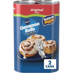 Pillsbury Cinnamon Rolls with Original Icing, Refrigerated Canned Pastry Dough, Value 2-Pack, 16 Rolls, 24.8 oz