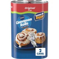 Pillsbury Cinnamon Rolls with Original Icing, Refrigerated Canned Pastry Dough, Value 2-Pack, 16 Rolls, 24.8 oz