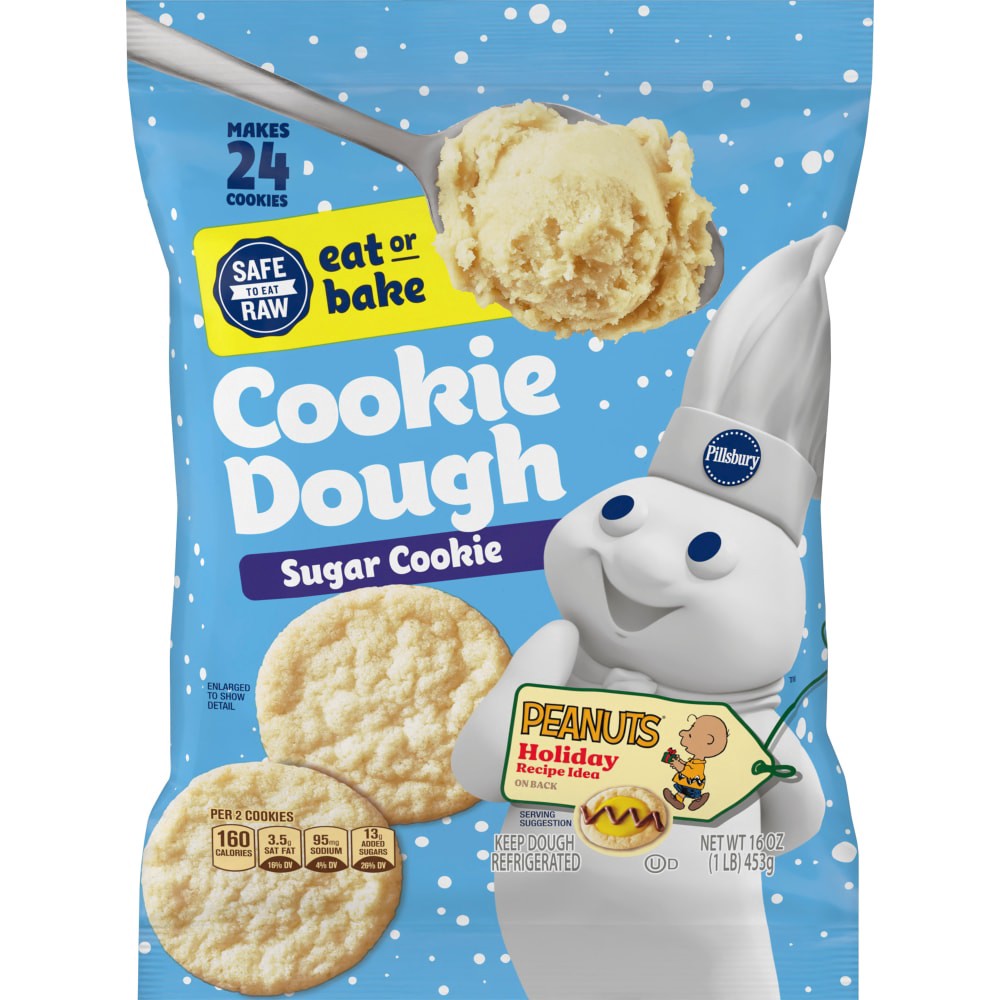 slide 6 of 6, Pillsbury Eat or Bake Refrigerated Sugar Cookie Dough, Makes 24 Cookies, Easter Cookies, 16 oz, 16 oz