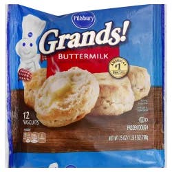 Pillsbury Grands!, Buttermilk, 12 Frozen Biscuits