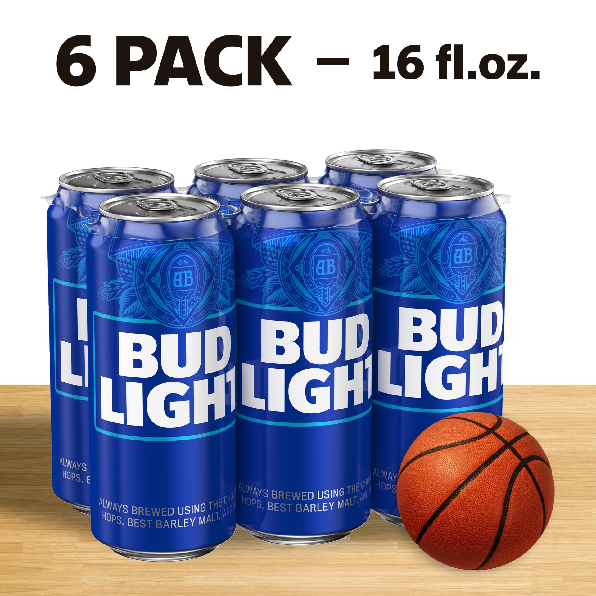 slide 3 of 7, Bud Light Beer  6 pk / 16 fl oz Cans, 96 fl oz