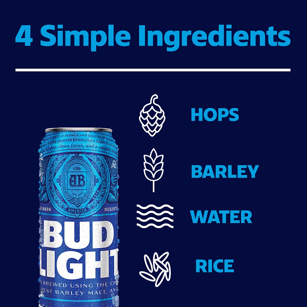 slide 5 of 7, Bud Light Beer  6 pk / 16 fl oz Cans, 96 fl oz