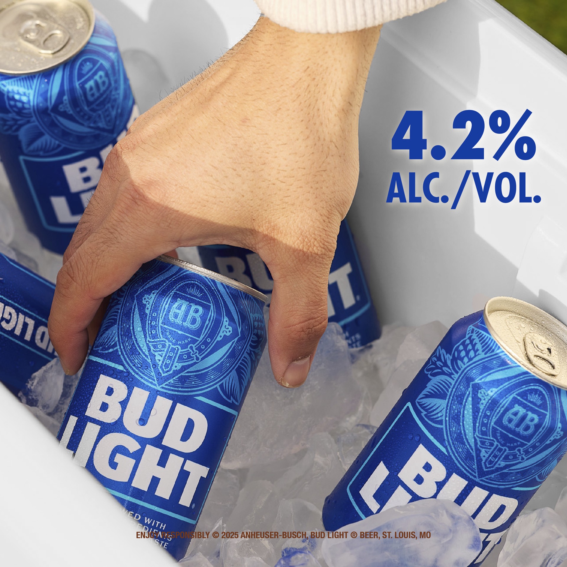 slide 3 of 5, Bud Light Beer, 16 Fl Oz Cans, 4.2% ABV, 6 fl oz