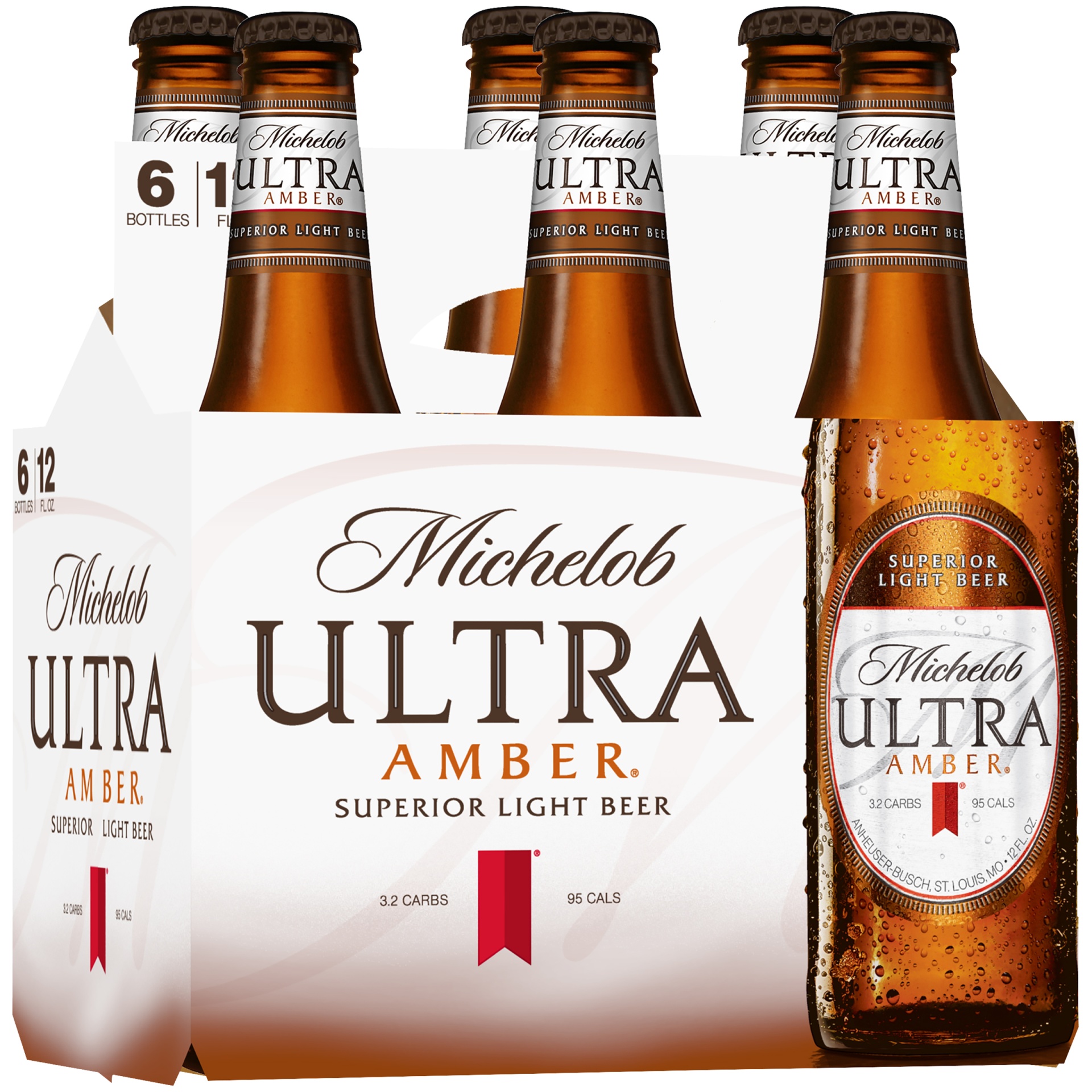 slide 2 of 3, Michelob Ultra Amber Light Beer, 4.2% ABV, 6 ct; 12 oz