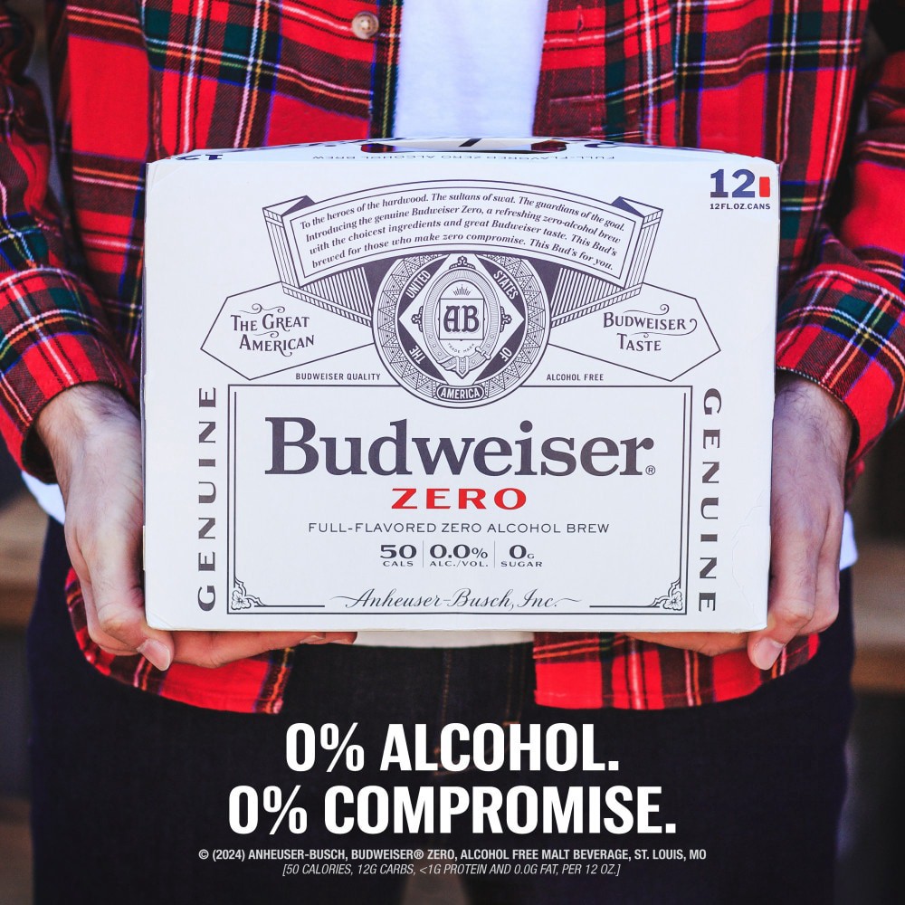 slide 2 of 6, Budweiser Zero Beer, 12 Pack 12 fl. oz. Cans, 12 ct; 12 fl oz