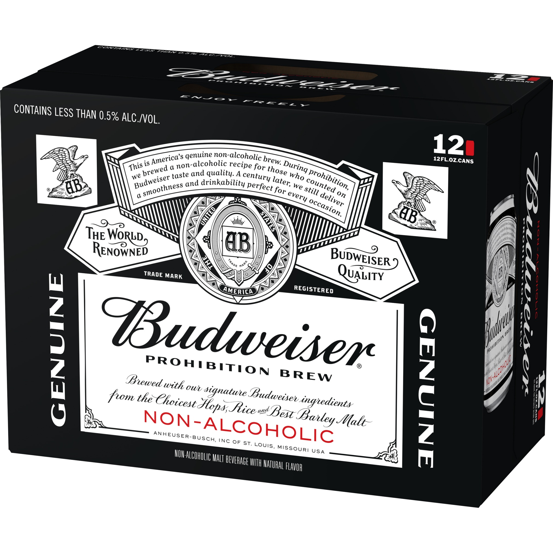 slide 3 of 3, Budweiser Zero Beer, 12 Pack 12 fl. oz. Cans, 12 ct; 12 fl oz