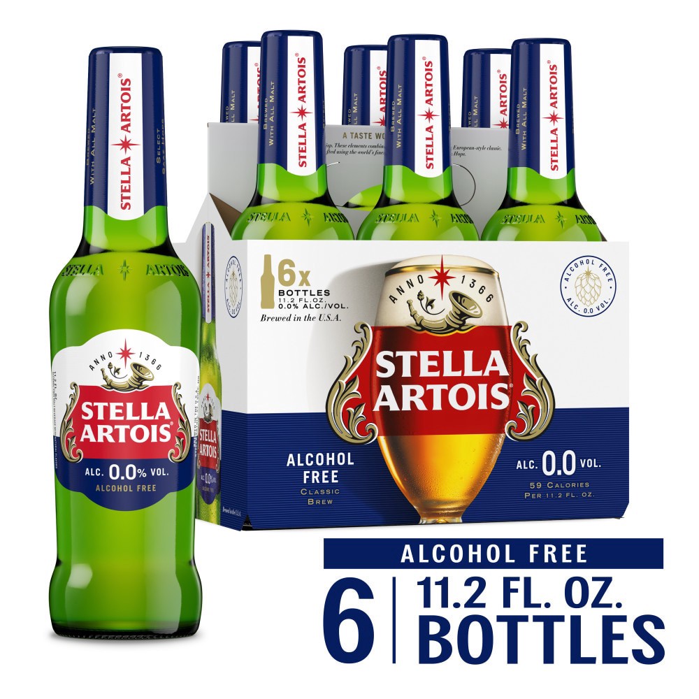slide 6 of 6, Stella Artois Liberté Non Alcoholic Beer, 6 Pack Bottles, 6 ct