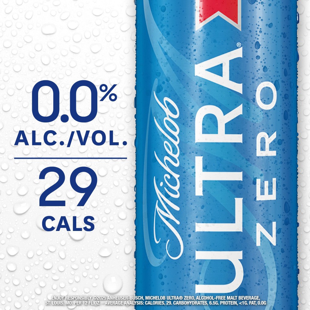 slide 4 of 6, Michelob Ultra Zero 12 pk 12 oz Cans, 12 ct; 12 oz
