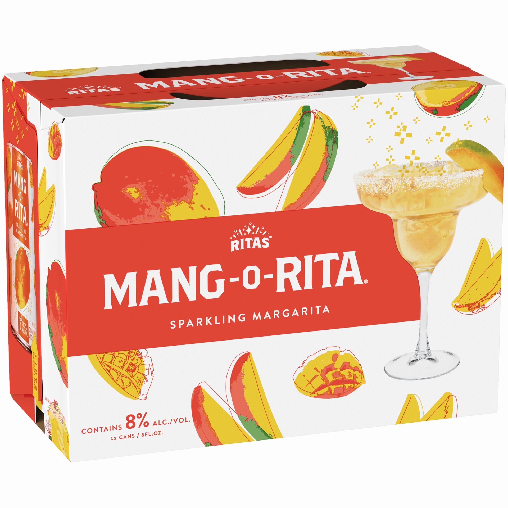 slide 2 of 3, Ritas Mang-O-Rita Sparkling Margarita, 8.0% Alc./Vol., 8% ABV, 12 ct; 8 oz