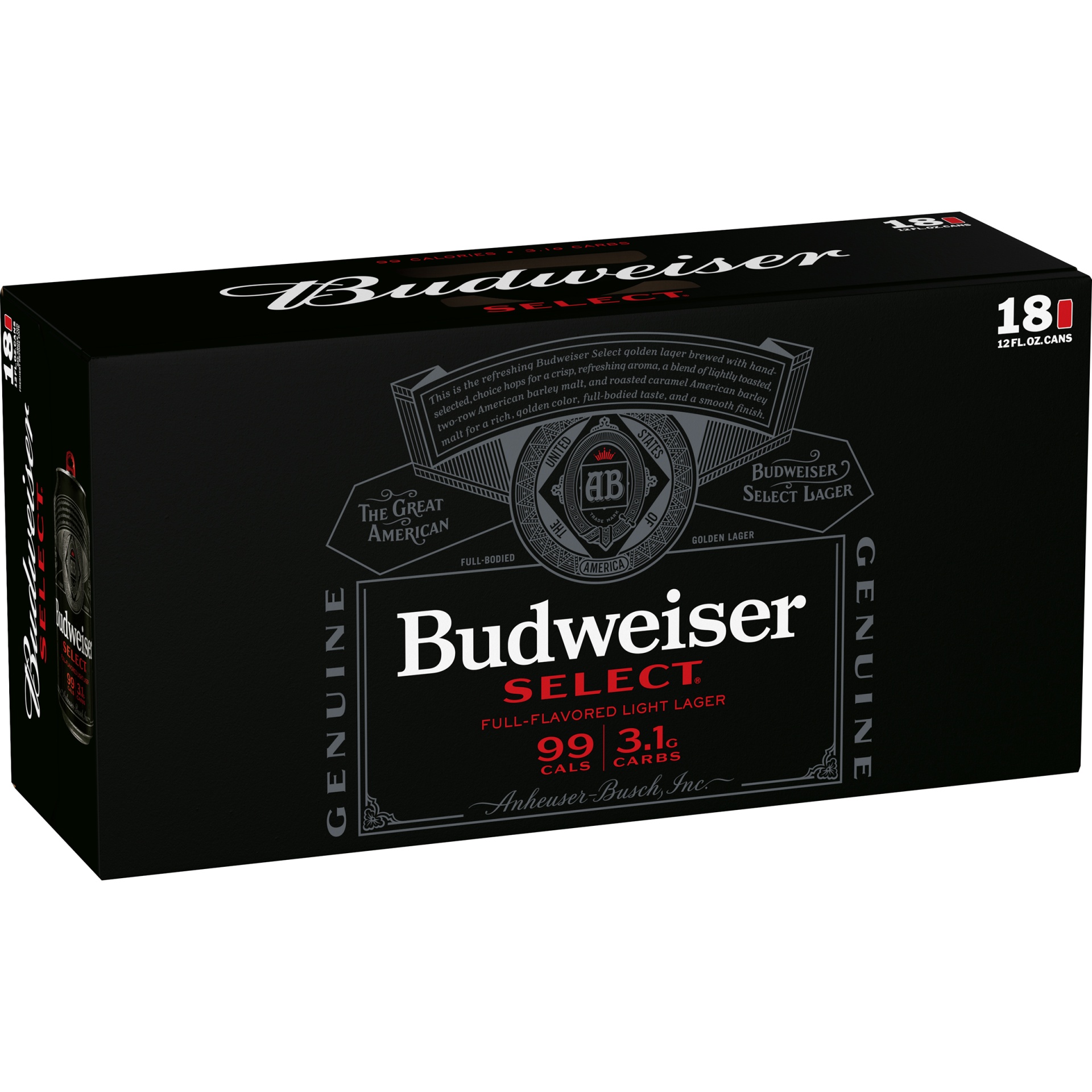 slide 2 of 3, Budweiser Select Light Beer, 18 ct; 12 fl oz