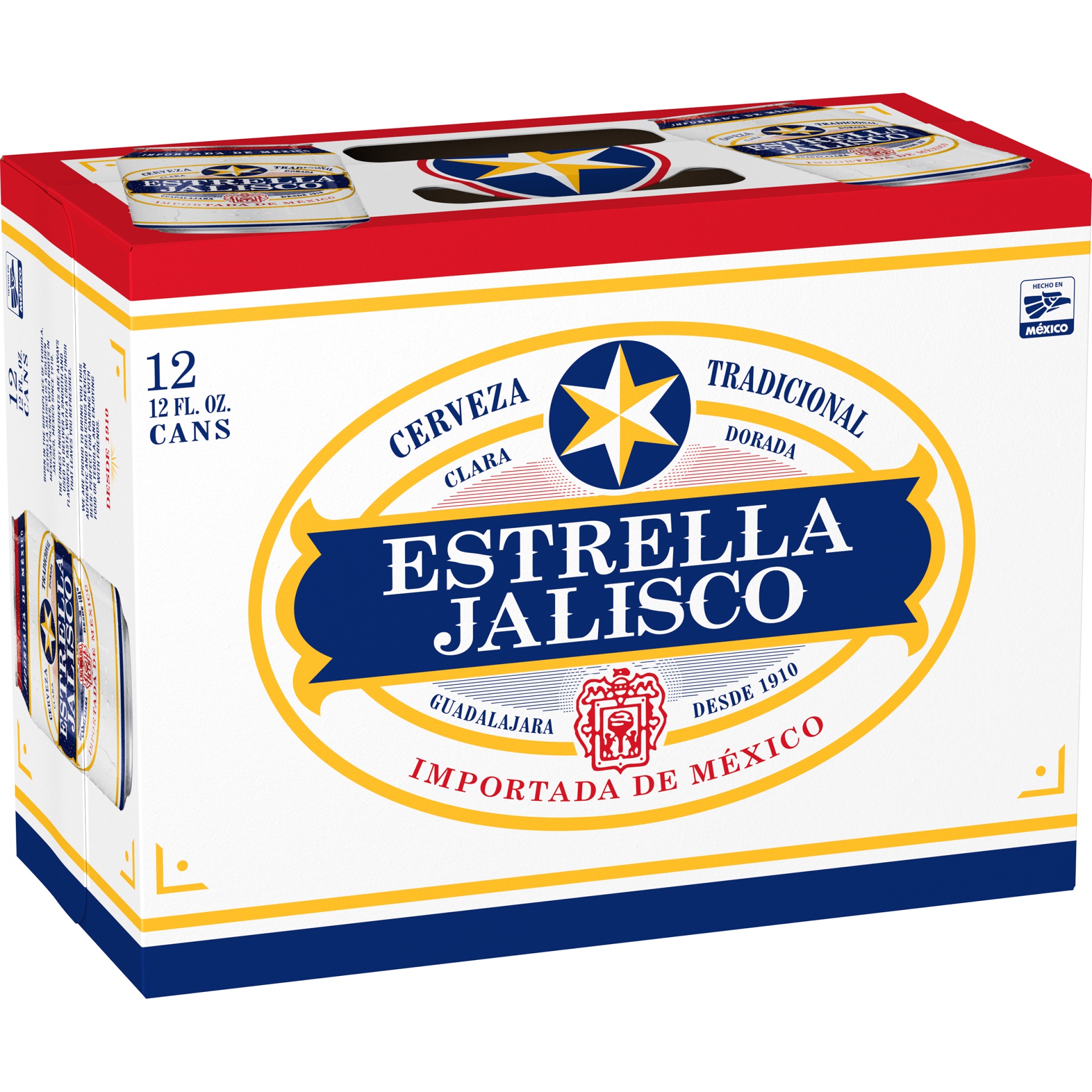 slide 3 of 3, Estrella Jalisco Beer, 12 Pack 12 fl. oz. Cans, 144 fl oz