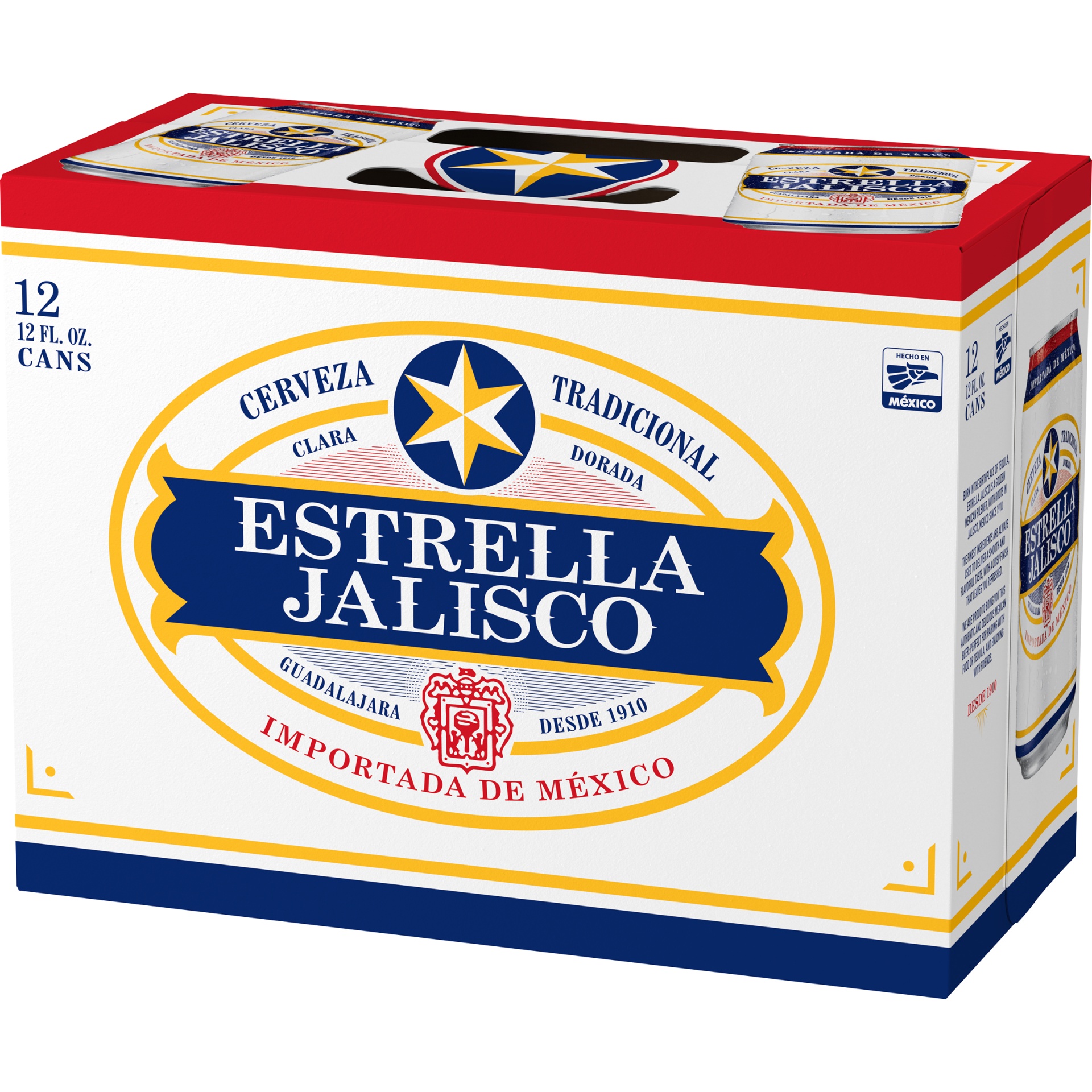 slide 2 of 3, Estrella Jalisco Beer, 12 Pack 12 fl. oz. Cans, 144 fl oz