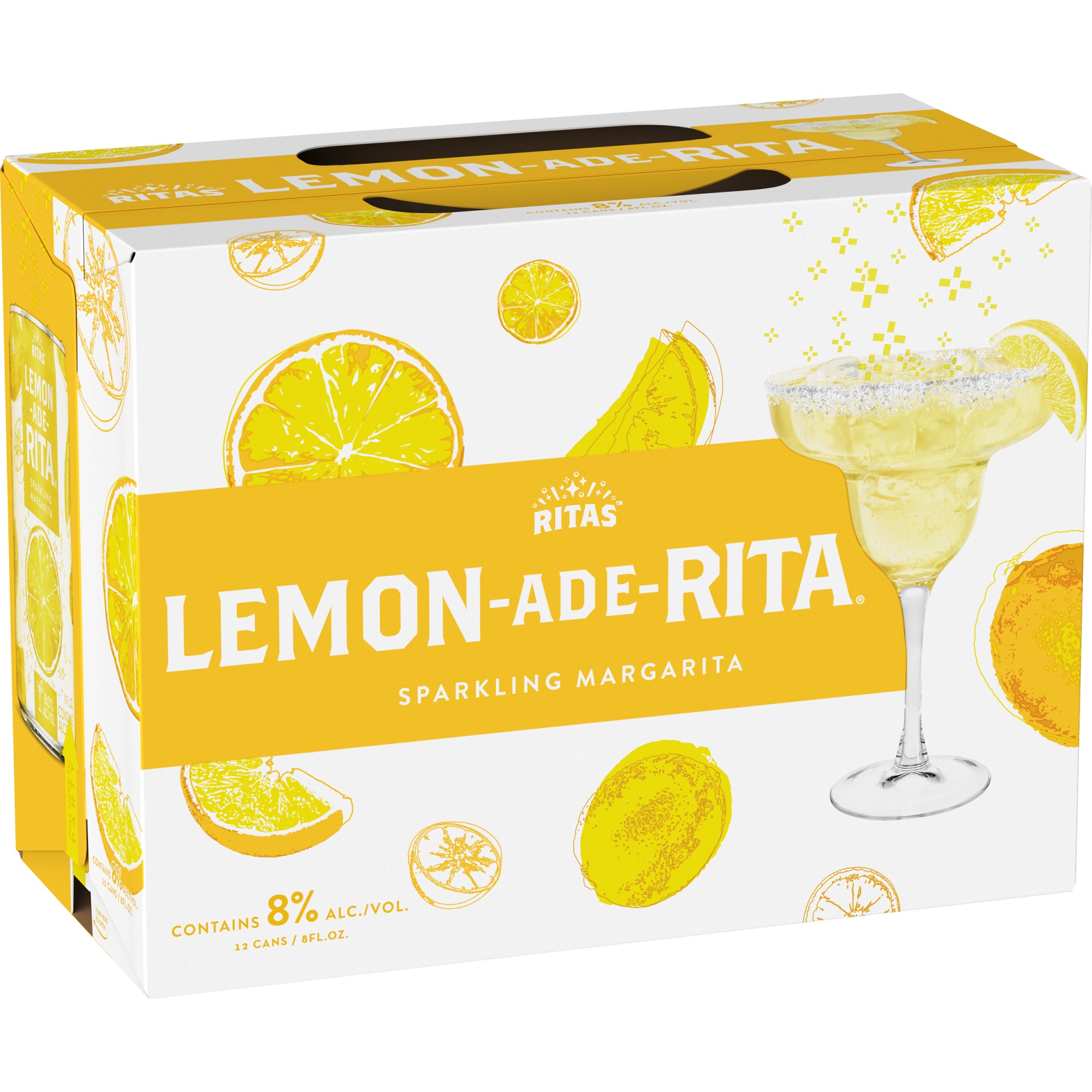 slide 2 of 3, Ritas Lemon-Ade-Rita Malt Beverage, 8% ABV, 12 ct; 8 fl oz