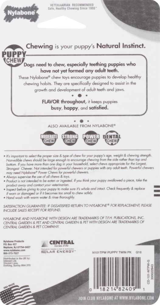 slide 5 of 6, Nylabone Puppy Chew, 2 ct