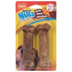 Nylabone Natural Nubz Edible with Real Chicken Dog Treats 2 ea