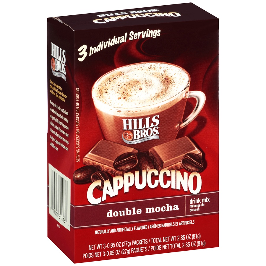 slide 2 of 3, Hills Bros Cappuccino Double Mocha Drink Mix 3P - 3 oz, 3 oz