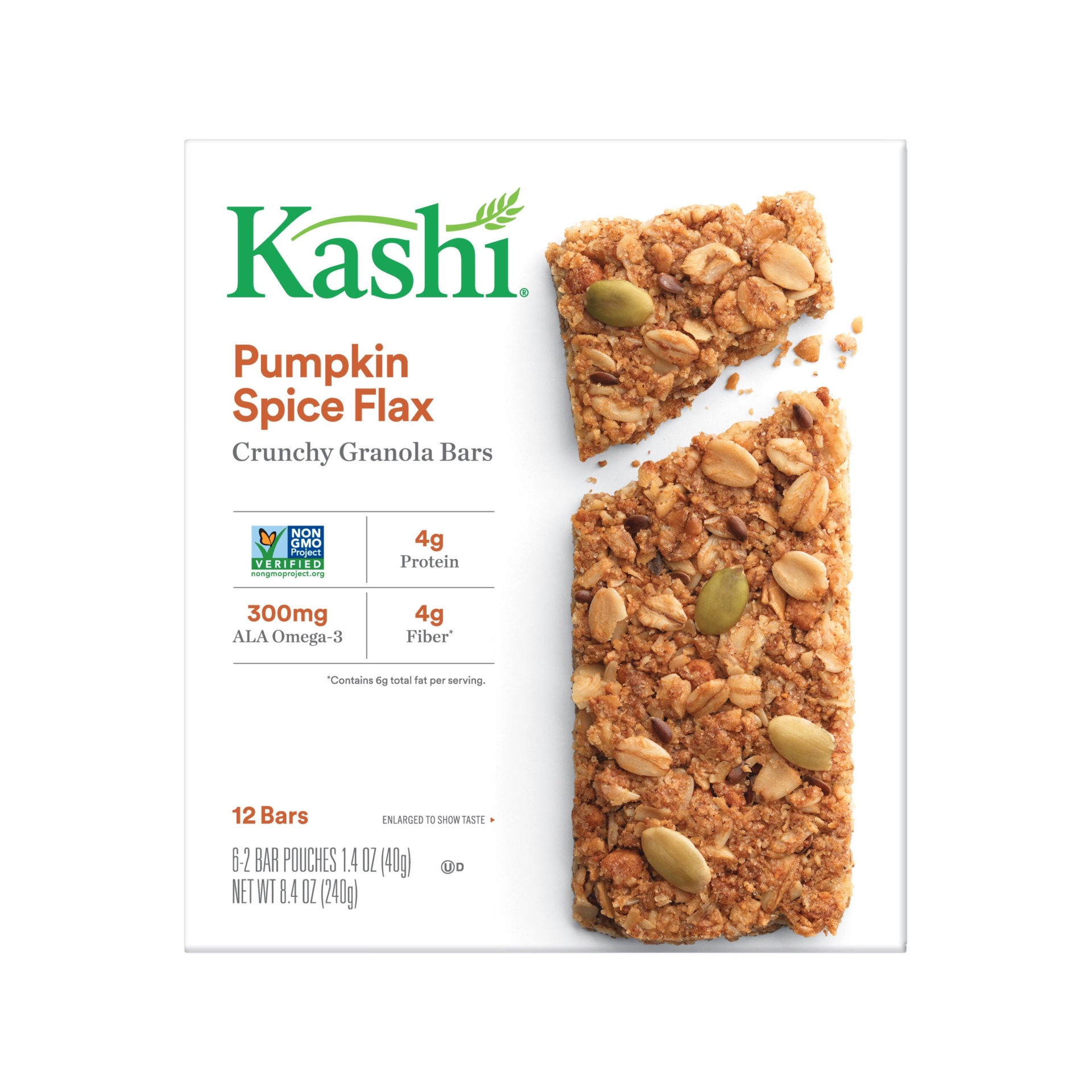 slide 5 of 7, Kashi Crunchy Granola Bars Pumpkin Spice Flax, 6 ct; 1.4 oz