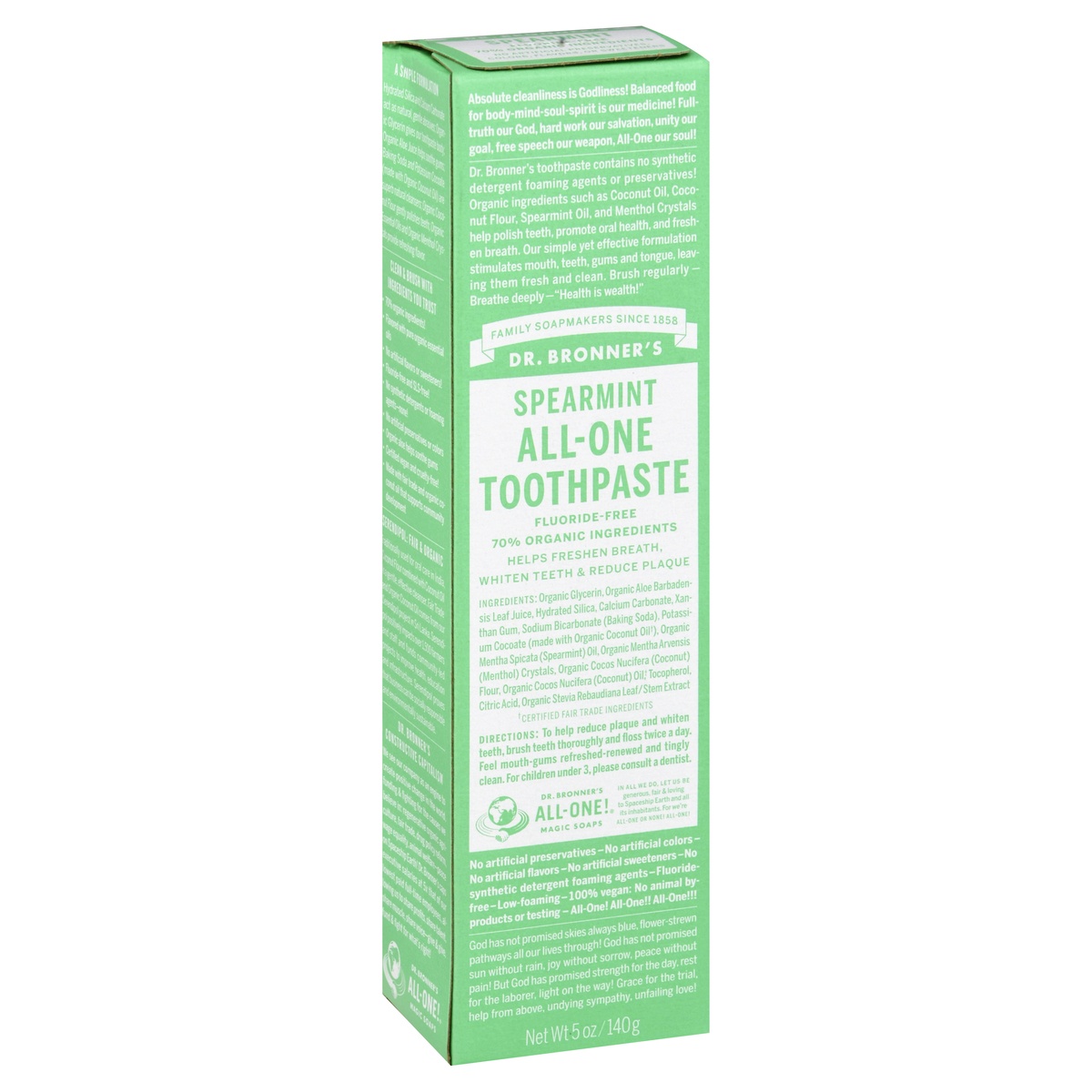 slide 9 of 9, Dr. Bronner's Toothpaste Spearmint, 5 oz