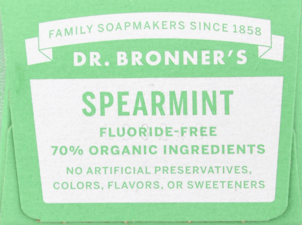 slide 4 of 9, Dr. Bronner's Toothpaste Spearmint, 5 oz