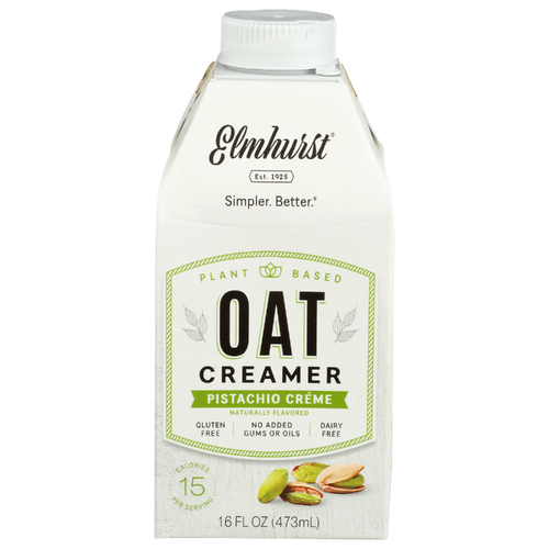 slide 1 of 1, Elmhurst Pistachio Creme Oat Creamer, 16 fl oz