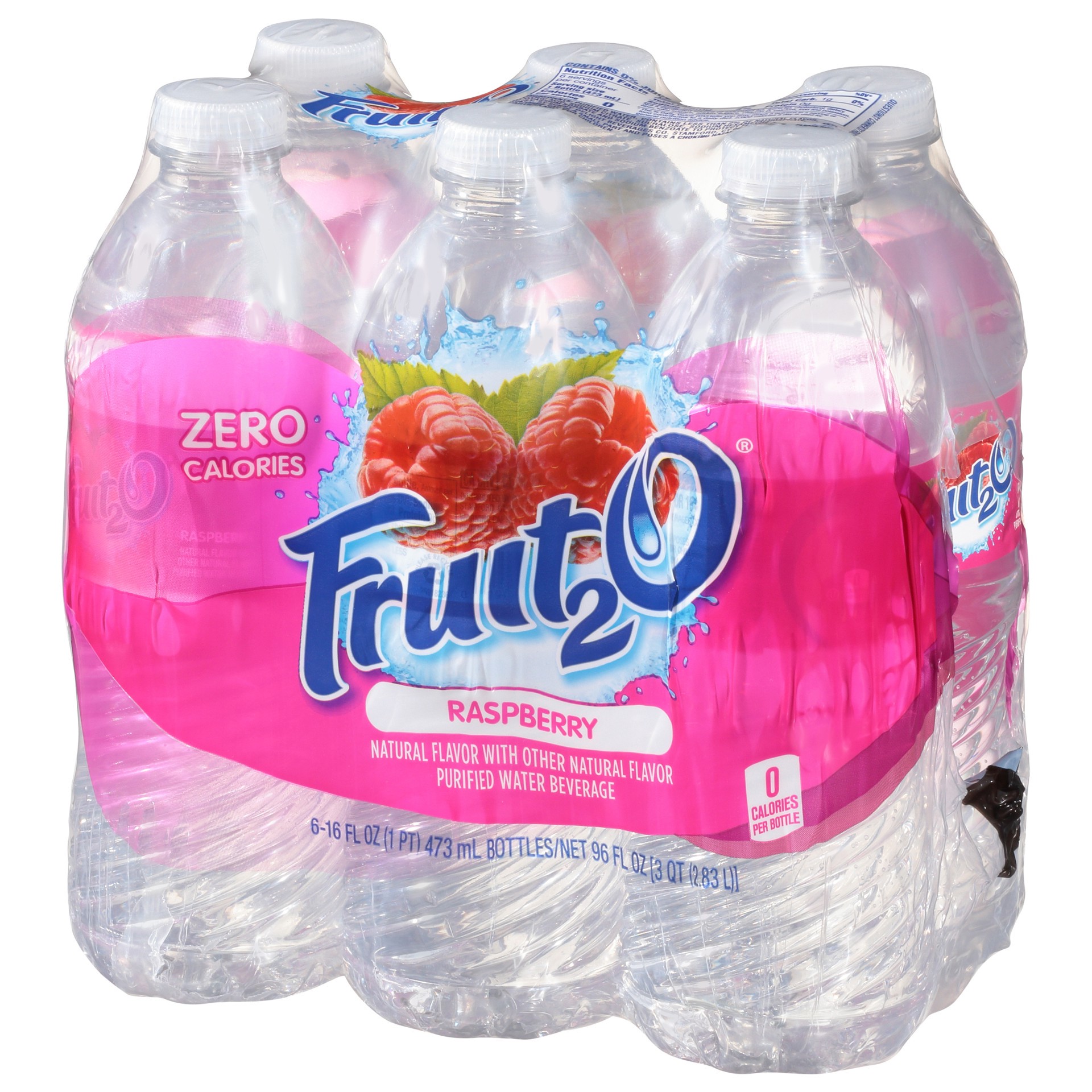 slide 3 of 5, Fruit2O 6 Pack Raspberry Purified Water Beverage 6 ea, 6 ct