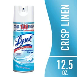 Lysol Disinfectant Spray, Sanitizing and Antibacterial Spray, For Disinfecting and Deodorizing, Crisp Linen, 12.5 Fl. Oz
