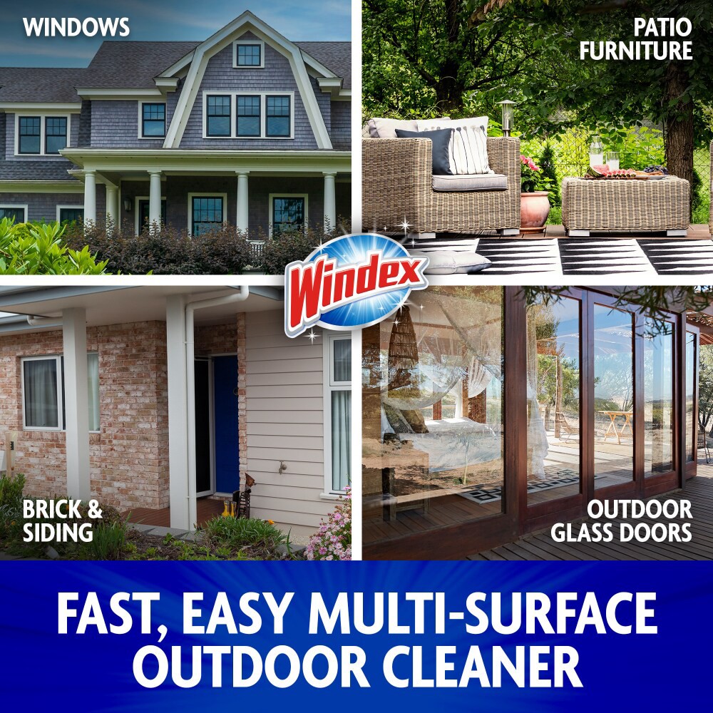 slide 3 of 6, Windex Outdoor Window Cleaner, Concentrated Cleaning Sprayer for Garden Hose, 32 fl oz, 32 fl oz