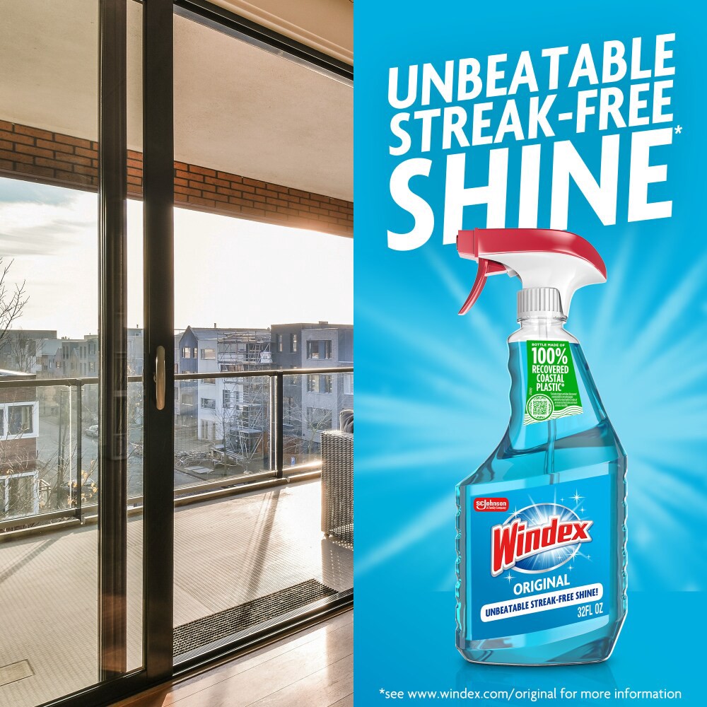 slide 2 of 6, Windex Glass Cleaner, Original Blue, Spray Bottle, 23 fl oz, 23 fl oz